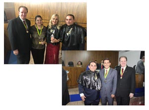 Registros de homenagens recebidas por Samuel Albernaz em diferentes solenidades